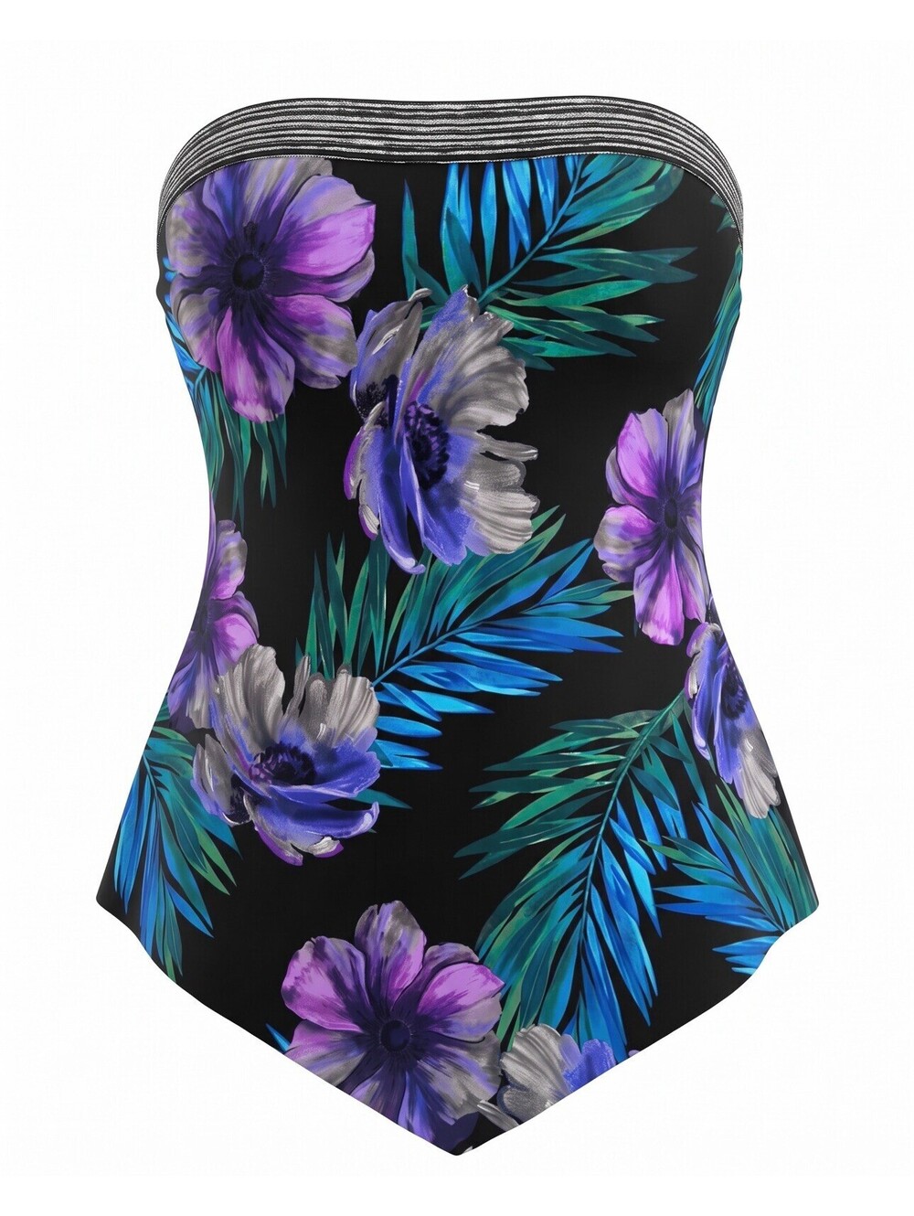 $140 Miraclesuit Hankins  Top Removable Straps Floral Size 10 NEW